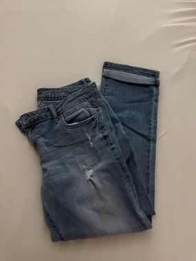 Simply Vera Vera Wang Women's Blue Ankle-Length Cropped Jeans
